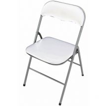 Klappstuhl aus Innen- oder Außenstahl mit Sitz und zurück in ppcp -gepolsterten Kleider - SeaShell - SeaShell