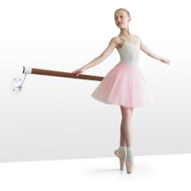 Klarfit - Barre Mur Ballettstange 100 cm Holm 38 mm ø Wandmontage weiß