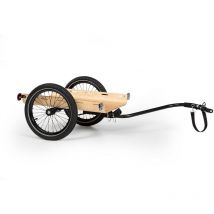 Klarfit - Companion Travel Remorque de vélo 40 kg - Pneus 16' - Noir & Bois