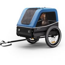 Klarfit - Goldie s Fahrradanhänger Hunde, Zusammenklappbarer Hundefahrradanhänger mit Eingebauter Leine, Wasserabweisend, Doppelte