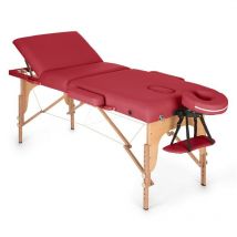 Klarfit - mt 500 Massagetisch 210 cm 200 kg klappbar Feinzellschaum Tasche rot