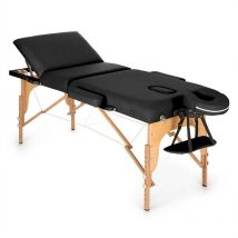 Klarfit - mt 500 Massagetisch 210 cm 200 kg klappbar Feinzellschaum Tasche schwarz