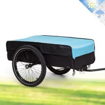 Klarfit - Remorque Velo Cargo, Charette Velo à 2 Roues, Remorque Vélo pour Bicyclette, Kit de Fixation pour Remorques en Acier avec Attelage et