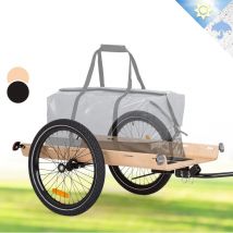 Remorque Velo Cargo, Charette Velo à 2 Roues, Remorque Vélo pour Bicyclette, Kit de Fixation pour Remorques en Acier avec Attelage et Support,