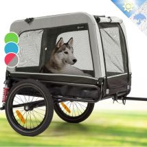 Remorque Velo pour Chien avec Poussette Chien 2 en 1, Chariot Transport Chiens, Remorque Velo Cargo, Laisse de Sécurité, Remorque Vélo Chiens