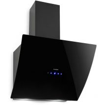 Klarstein - Hotte Aspirante 60cm, Hottes de Cuisine Inclinées, Filtre de Hotte en Aluminium, Débit d'Air Puissant 595m³/h, led, Ecran Tactile,