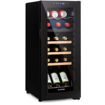 Klarstein - caves à vin 18 bouteilles en pose libre - range-bouteille avec 2 zones de refroidissement, compresseur économique - porte-bouteille idéal