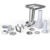 Chiara hachoir pâtisserie – accessoire polyvalent, couteau 4 lames inox, 3 disques de coupe, préparation facile de saucisses, compatible avec le