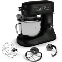 Klarstein - Chiara robot de cuisine multifonctions – 1600 w, bol inox 5 l, 12 vitesses, écran tactile lcd, silencieux 72 dB, accessoires lavables,