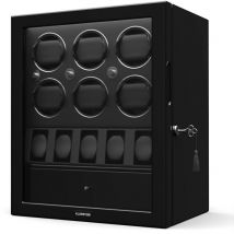 Klarstein - ChronoVault Remontoir de montre automatique – Boîte à montre automatique avec moteur silencieux japonais, cuir végétal, 4 modes de
