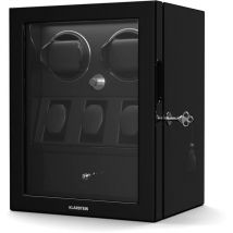 Klarstein ChronoVault Remontoir de montre automatique – Boite à montre automatique pour 5 montres, moteur silencieux japonais, cuir végétal, 4 modes