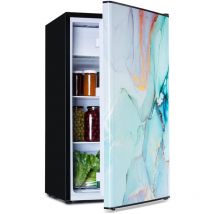 Klarstein - CoolArt Fridge-Freezer Combination - Refrigerator with 2 Cooling Levels, Design Front, Thermostat with 5 Levels, 0 to 10 ° c, Compact