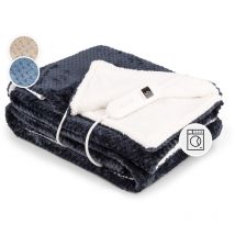 Klarstein - Couverture Chauffante 2 Places électrique xl 180x130 cm, 2 Personnes, Plaid Chauffant, Couette Lavable Machine, 9 Températures, Minuterie