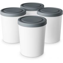 Klarstein Eisbehälter Für Speiseeis – 4x 180ml, Mit Deckel, Spülmaschinenfest, Kunststoff, Für Selbstgemachtes Eis, Joghurt Und Slush-eis, Stapelbar, 