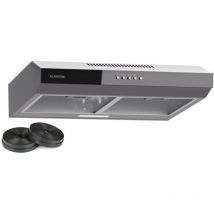 Klarstein - hotte aspirante 60 cm Hotte d'extraction avec filtre en aluminium compatible lave-vaisselle évacuation d'air silencieuse débit d'air de