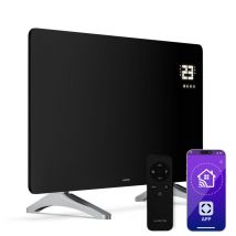 Klarstein Infrarotheizung 480w – Wandmontage & Standgerät, Thermostat, App-steuerung, Ip43, Glas-design, Überhitzungsschutz, Für Bad & Wohnzimmer, 