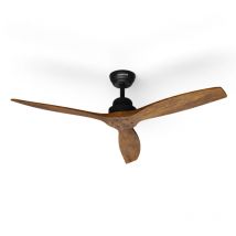 Deckenventilator - 52' (132 cm), 3 Echtholzflügel, 6 Geschwindigkeitsstufen, leiser Betrieb, 8H Timer, Sommer- & Wintermodus, inkl. Fernbedienung und