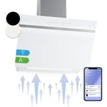 Klarstein - Dunstabzugshaube 60cm Umluft/Abluft, Dunstabzugshaube Schwarz mit Spühlmaschinenfestem Filter, Dunstabzug Schräg mit 514m³/h Luftstrom,