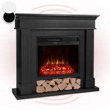 Elektrokamin, Elektro Heizungen für Wohnzimmer & Innenräume, Elektrischer Kamin mit led Flammen, Kamin Freistehend, Heizlüfter mit Timer,