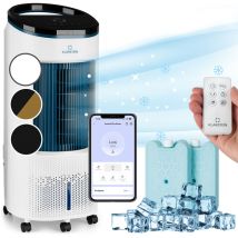 Klarstein - Rafraichisseur d'Air 4 en 1, Climatiseur Portable Smart app Mobile, Humidificateur, Ventilateur, Climatiseur Mobile Sans Évacuation 65W,