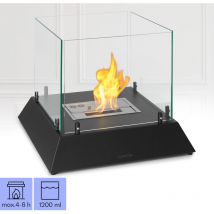 Tischkamin Indoor, Tragbarer Bio Ethanol Tischkamin, Bioethanol Kamin, 4-6H Brenndauer, 2,2kW Tischkamin Ethanol Innen, Geruchsneutrales &