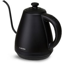 Klarstein - Wasserkocher, Schwanenhals-Wasserkocher Edelstahl, Schnell Kochender Kettle, Leise & Tropffrei, Reise Wasserkocher mit Warmhaltefunktion,