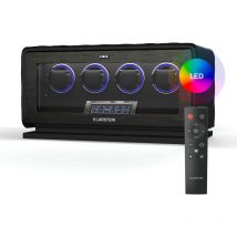 Klarstein - LuminousTime remontoir de montre automatique – Boite à montre automatique pour 4 montres, moteur silencieux japonais, écran tactile lcd,