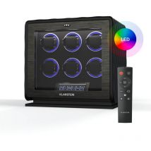 Klarstein - LuminousTime Remontoir de montre automatique – Boite à montre automatique pour 6 montres, moteur silencieux japonais, écran tactile lcd,