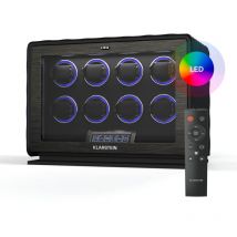 Klarstein - LuminousTime Remontoir de montre automatique – Boite à montre automatique pour 8 montres, moteur silencieux, écran tactile lcd, 20