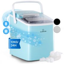 Klarstein - Machine a Glacons pour la Maison, Capacité de 2L, Fabrique Rapidement Jusqu'à 12kg de Glacons, Machine a Glaces Petits et Grands Glaçons