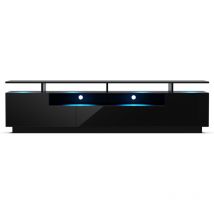 Blumfeldt - Klarstein Meuble tv Bois avec led, Meuble Tele de 195 cm, Design Moderne avec led Multicolores, Grand Meuble tv, Meuble bas tv pour