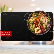 Klarstein - Plaque Induction Electrique Double Plaque Chauffante Plaque Induction 2 Feux 3500W x2 Tables de Cuisson à Induction Electrique Smart