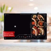 Klarstein - Plaque Induction Encastrable de 3500W, Table de Cuisson Induction, Plaque Induction en Zone Libre, Plaque de Cuisson Induction avec