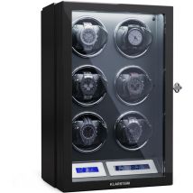 Klarstein - Remontoir Automatique de Montres, Boite a Montre Automatique Homme et Femme, Vitrine en Acrylique, Ultra Silencieux, 5 tpd et 3 Modes de