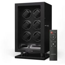 Klarstein - Remontoir Automatique de Montres, Boite a Montre Automatique Homme et Femme, Vitrine en Acrylique, Ultra Silencieux, 5 tpd et 3 Modes de
