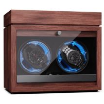Klarstein - Remontoir pour montres automatiques, remontoir de montre automatique pour 2 montres, remontoir de montre automatique avec porte en