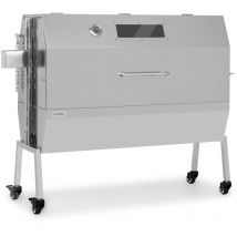 OneConcept Tourne Broche Electrique 2 en 1, Mechoui, Rotisserie et Gril de Barbecue, Broche Cochon de Lait, Tourne Broche Barbecue avec Vitre,