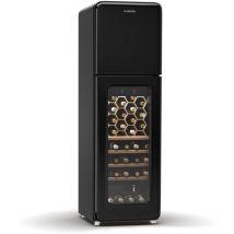 Klarstein - Shirley cave à vin - 63 bouteilles, 2 zones, -10 à 18°C, éclairage led, design rétro, autonome, cave à vin, étagères hybrides, chrome