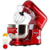 Klarstein - Stand Mixer, 5L Food Mixer for Baking with Bowl, 2000W Cake Mixer w/ Beater, Dough Hook, Whisk & Mixing Bowl, 6 Speed Planetary Rotation