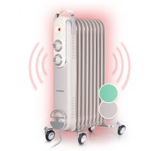 Klarstein - Thermaxx Retroheat radiateur à bain d'huile 2000 w roulettes taupe