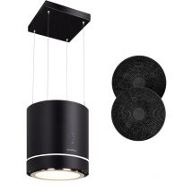 Klarstein - Tron Ambience Hotte îlot aspirante ø 38 cm 540 m³/h classe a - noire