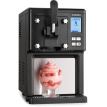 Klarstein - Turbine à glace - Machine á crème glacée 200W avec compresseur 1,5L - Sorbetière - pour 900g de glace - design inox - Noir