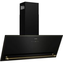 Klarstein - Victoria Angled Cooker Hood - 90cm Black & Gold, 400m³/h Air Flow, a++ Energy Efficiency, Touch Control, led Display, Quiet 52dB,