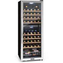 Klarstein - Wine Cooler Fridge, Dual Zone Wine Fridge with Glass Door, 2 Programmable Cooling Zones, Touch Controls, led Display, 5 - 18 °c Range, 40
