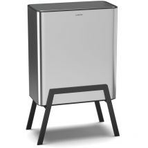 Klarstein - Yuma Poubelle - 30 l avec filtre à odeurs, bouton-poussoir, bac intérieur amovible, pieds élégants, poubelle de cuisine, acier inoxydable
