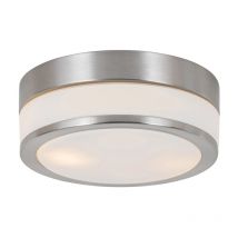 Flavi - Plafonnier - 2 lumière - ø 23 cm - Acier - Moderne - éclairage extérieur - Salle de bains - Qazqa