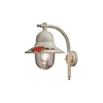 Wandleuchte Imperia – Metall – Weiß – 1x E27 max 60W – IP43 – H 41 cm – Durchmesser 27 cm – Sp 38 cm
