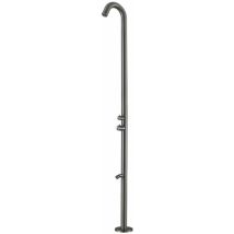 SINED – Gartendusche Quartu aus Edelstahl AISI 316L – 2289mm – 60mm – Warm- und Kaltwasseranschluss