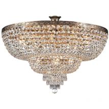 Deckenlampe Deckenleuchte Kristalllampe Wohnzimmerleuchte Metall goldfarben E14