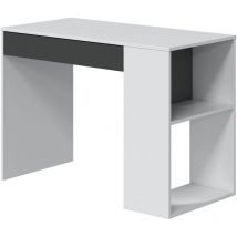 Usinestreet - Schreibtisch Boise, Wendeschreibtisch mit Schublade, Arbeits- oder Bürotisch für pc, cm 101x50h73, Weiß und Anthrazit